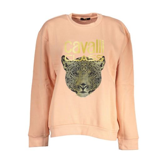 Cavalli Class Rosa Polyester Women Sweatshirt 1728,67403481248,Cavalli Class,Clothing,L,M,New with tags,Pink,S,Sweaters - Clothing,Sweatshirts - Sweaters - Clothing,Women,XL
