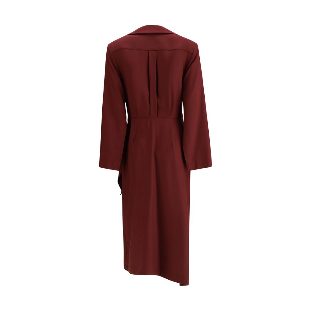Crida Milano Bordeaux Silk Casual Dress Crida Milano