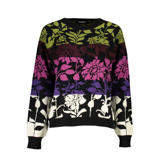 Desigual Black Polyester Sweater 1728,67465543840,Black,Clothing,Desigual,New with tags,Sweaters - Clothing,Sweatshirts - Sweaters - Clothing,Women,XL