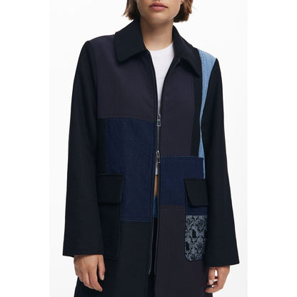 Desigual Black Polyester Women's Jacket 1728,67403481248,Black,Bombers - Jackets & Coats - Clothing,Clothing,Desigual,Jackets & Coats - Clothing,L,New with tags,Women