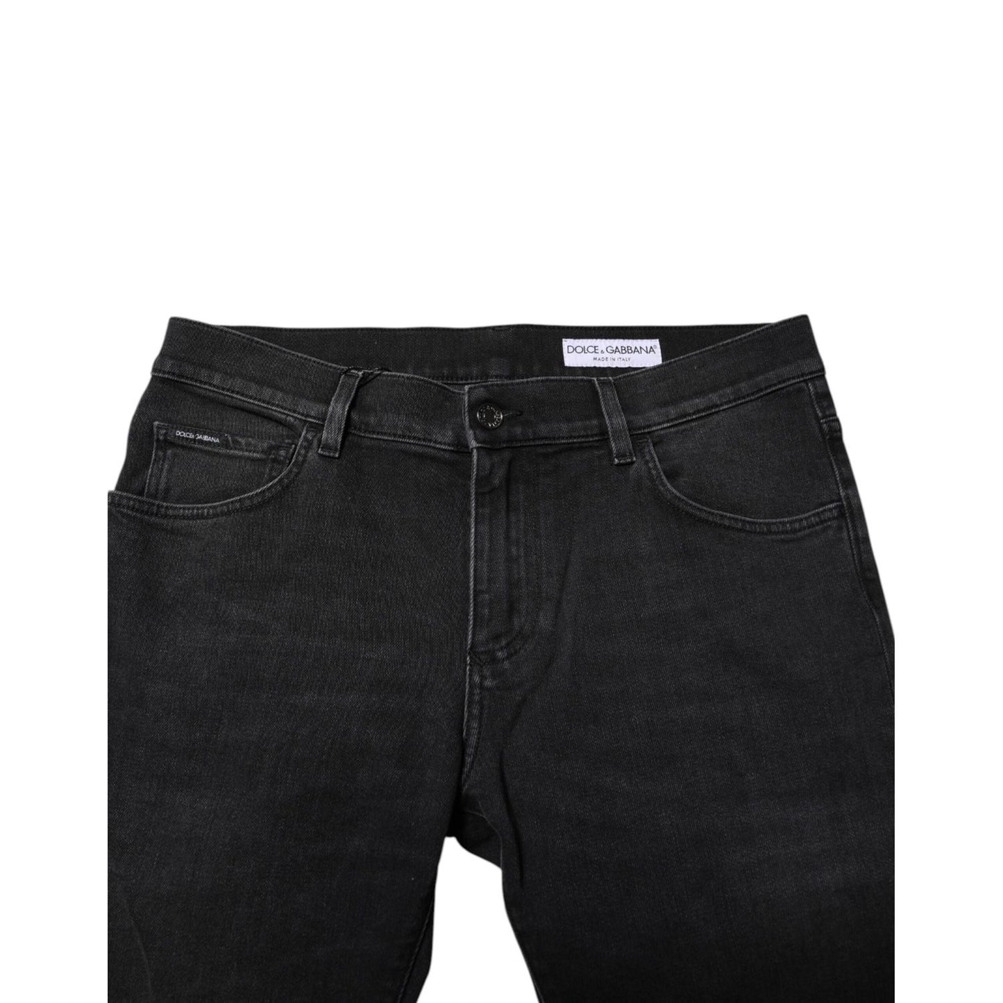 Dolce & Gabbana Black Cotton Skinny Men Denim Trouser Jeans Dolce & Gabbana