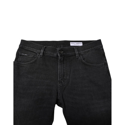 Dolce & Gabbana Black Cotton Skinny Men Denim Trouser Jeans Dolce & Gabbana