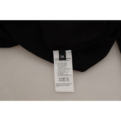 Dolce & Gabbana Black Lace Angel Roses Cardigan Sweater