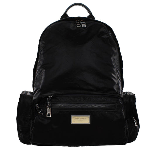 Dolce & Gabbana Black Nylon Backpack 1728,75667636384,Backpacks - Bags,Bags,Black,Dolce & Gabbana,Men,New with tags