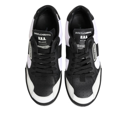 Dolce & Gabbana Black White Leather MIAMI Low Top Sneakers Shoes Dolce & Gabbana