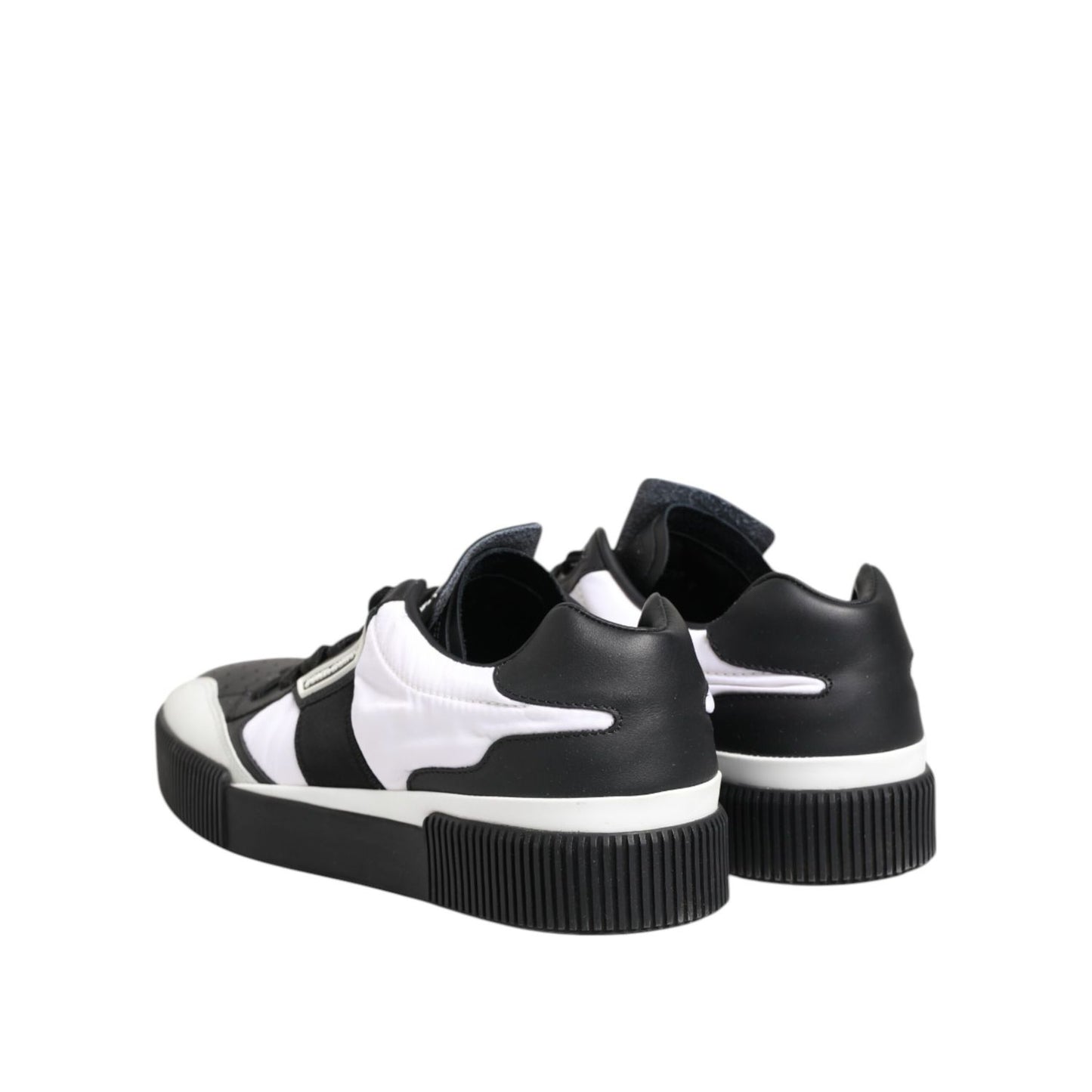 Dolce & Gabbana Black White Leather MIAMI Low Top Sneakers Shoes Dolce & Gabbana