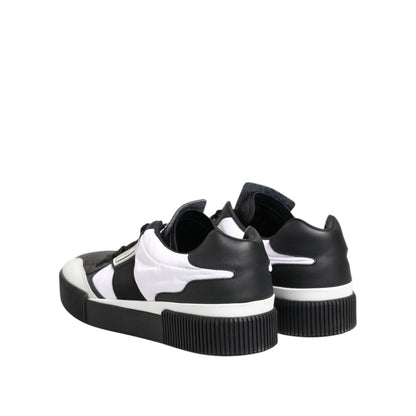 Dolce & Gabbana Black White Leather MIAMI Low Top Sneakers Shoes Dolce & Gabbana