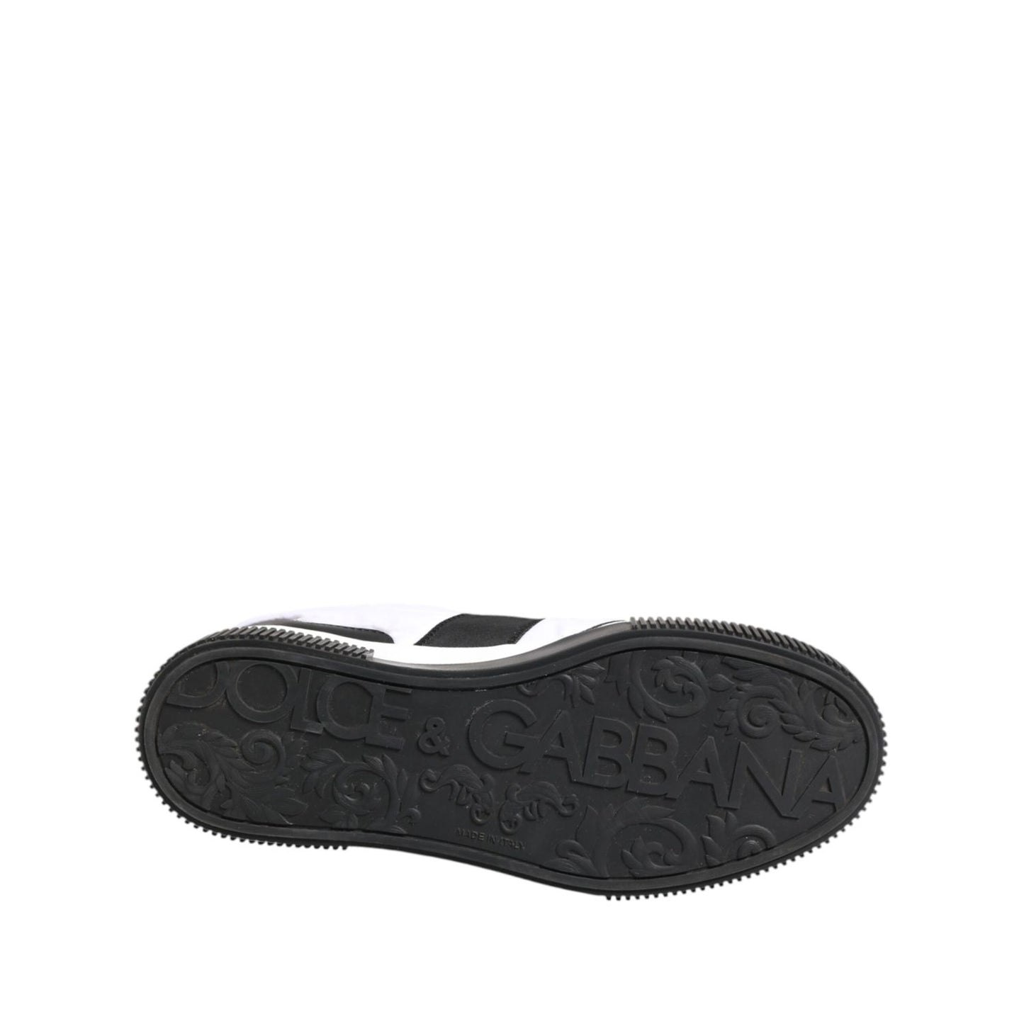 Dolce & Gabbana Black White Leather MIAMI Low Top Sneakers Shoes Dolce & Gabbana