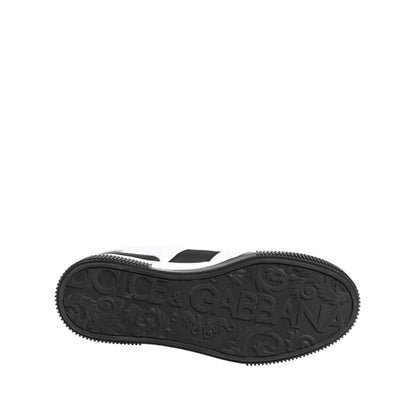 Dolce & Gabbana Black White Leather MIAMI Low Top Sneakers Shoes Dolce & Gabbana