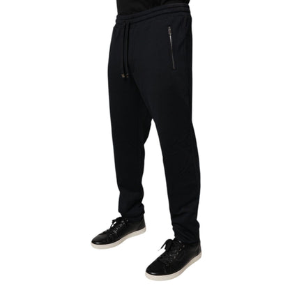 Dolce & Gabbana Blue Cotton Jogger Jogging Men Trouser Pants Dolce & Gabbana