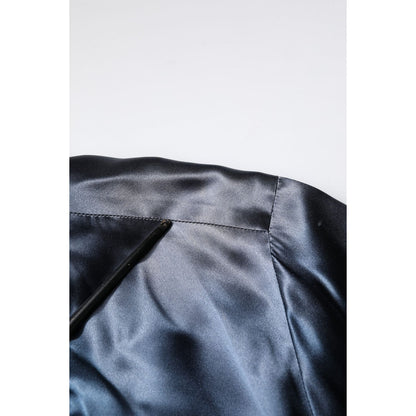Dolce & Gabbana Blue Solid Silk Men Wrap Robe Coat Jacket 1728,67345645728,Blue,Clothing,Dolce & Gabbana,IT46 | S,Jackets - Men - Clothing,Material: 100% Silk,Men,Men - Clothing,Preowned / Defect,Robes - Sleepwear - Clothing,Sleepwear - Clothing