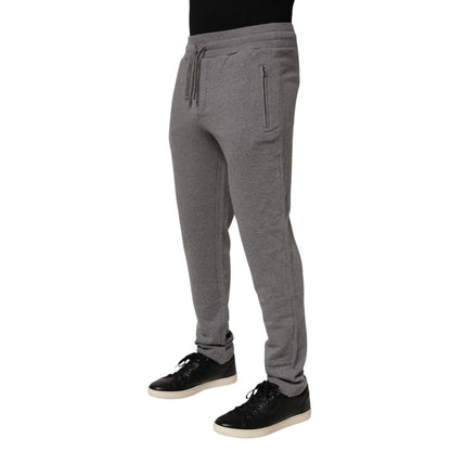 Dolce & Gabbana Cotton Jogger Sweatpants Trouser Gray