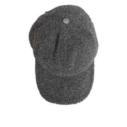 Dolce & Gabbana Gray Wool Fleece Rapper Men Baseball Capello Hat