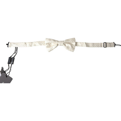 Dolce & Gabbana Ivory Fantasy Pattern Adjustable Neck Papillon Bow Tie 1728,67345645728,Accessories,Bowties - Ties and Formal Accessories - Accessories,Dolce & Gabbana,Material: 100% Silk,Men,Men - Accessories,New with tags,Off White,Ties & Bowties - Men