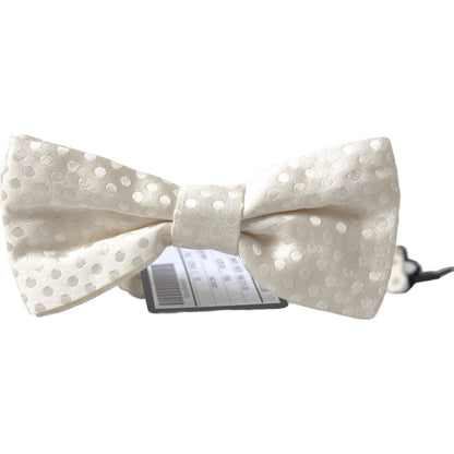 Dolce & Gabbana Ivory Fantasy Pattern Adjustable Neck Papillon Bow Tie 1728,67345645728,Accessories,Bowties - Ties and Formal Accessories - Accessories,Dolce & Gabbana,Material: 100% Silk,Men,Men - Accessories,New with tags,Off White,Ties & Bowties - Men