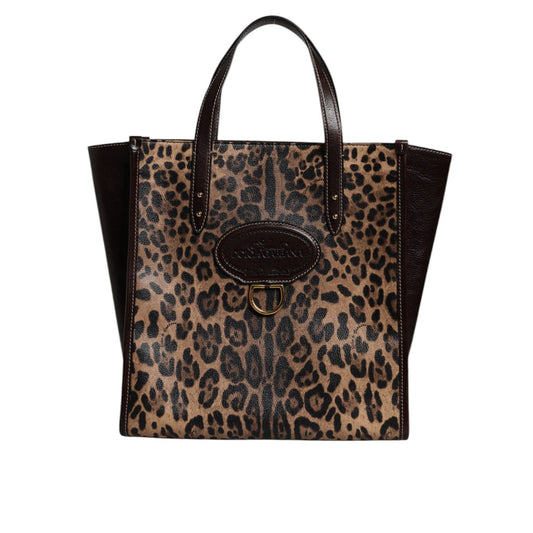 Dolce & Gabbana Multicolor Leopard Shopping Tote Shoulder WomenBorse Bag