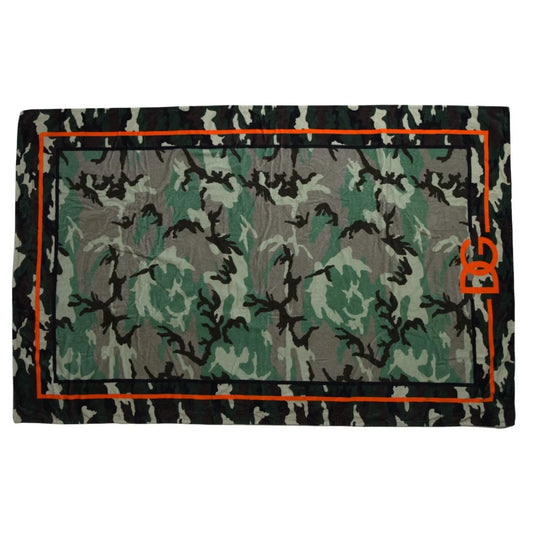 Dolce & Gabbana Multicolor Printed Cotton Wrap Shawl Scarf