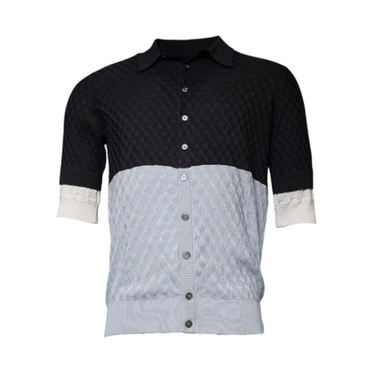 Dolce & Gabbana Multicolor Silk Button Down Collared T-shirt 1728,67345645728,Clothing,Dolce & Gabbana,IT48 | M,Material: 100% Silk,Men,Multicolor,Polo Shirts - T-Shirts - Clothing,Preowned / Defect,T-Shirts - Clothing,T-Shirts - Men - Clothing