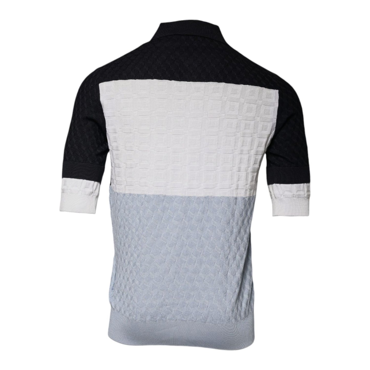 Dolce & Gabbana Multicolor Silk Button Down Collared T-shirt 1728,67345645728,Clothing,Dolce & Gabbana,IT48 | M,Material: 100% Silk,Men,Multicolor,Polo Shirts - T-Shirts - Clothing,Preowned / Defect,T-Shirts - Clothing,T-Shirts - Men - Clothing