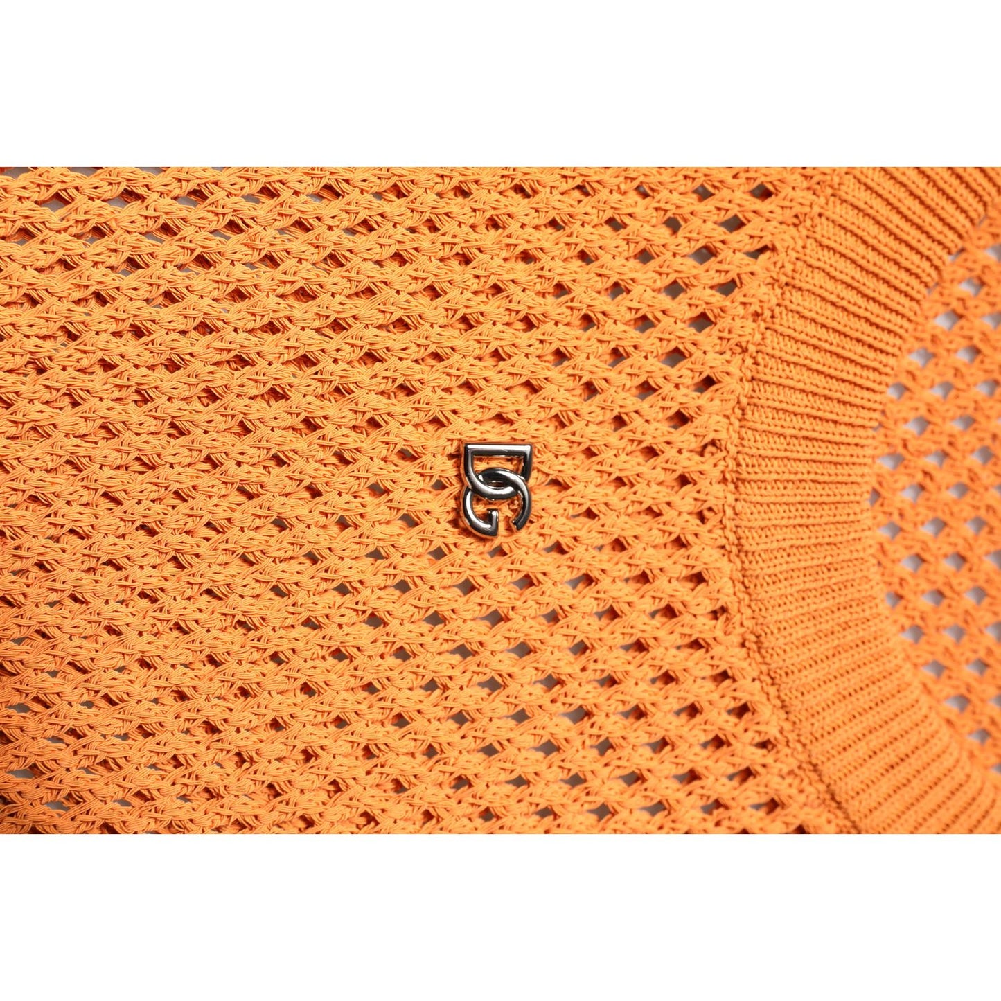 Dolce & Gabbana Orange Cashmere Round Neck Sleeveless T-shirt Dolce & Gabbana