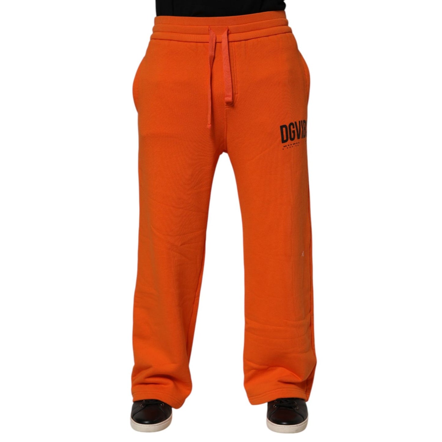 Dolce & Gabbana Orange Cotton DG VIB3 Logo Drawstring Sweatpants Pants Dolce & Gabbana