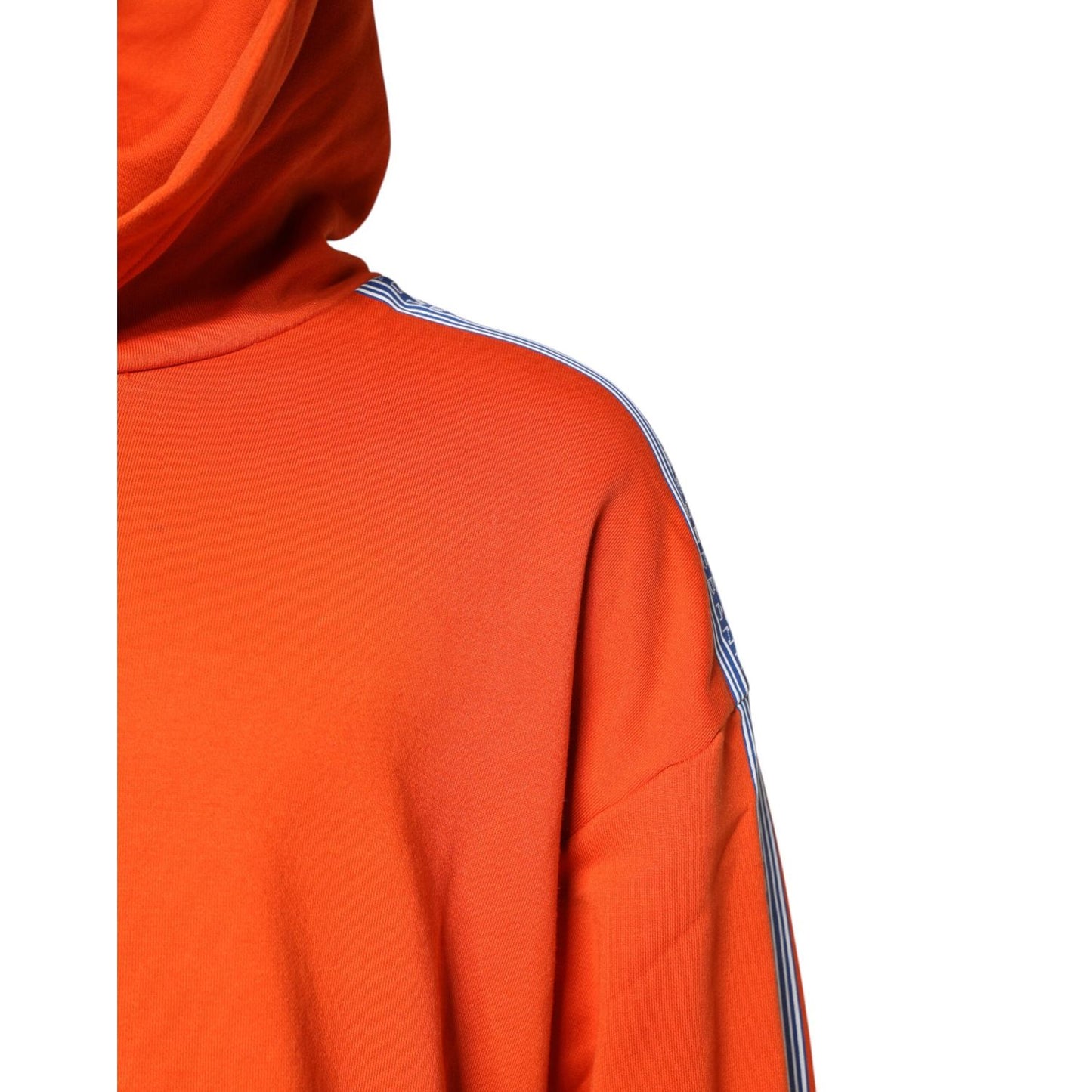 Dolce & Gabbana Orange Cotton Hooded Men Sweatshirt Sweater Dolce & Gabbana