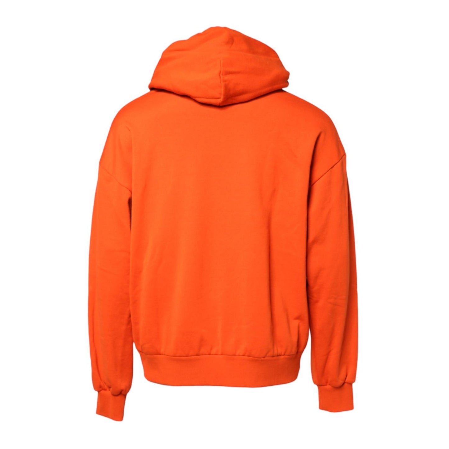 Dolce & Gabbana Orange Cotton Hooded Men Sweatshirt Sweater Dolce & Gabbana