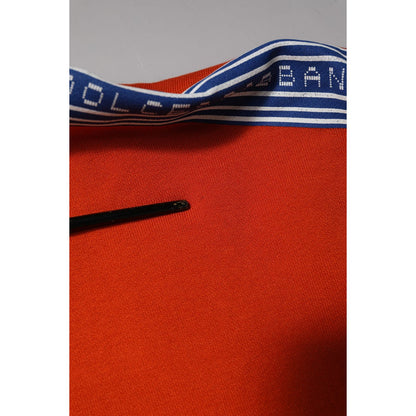 Dolce & Gabbana Orange Cotton Hooded Men Sweatshirt Sweater Dolce & Gabbana