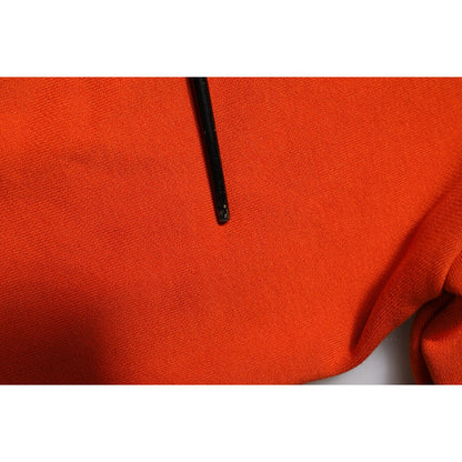 Dolce & Gabbana Orange Cotton Hooded Men Sweatshirt Sweater Dolce & Gabbana