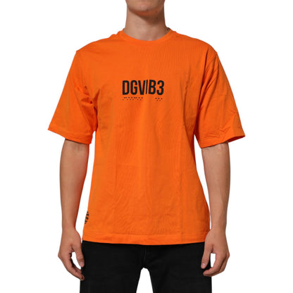 Dolce & Gabbana Orange DGVIB3 Crew Neck Short Sleeves T-shirt