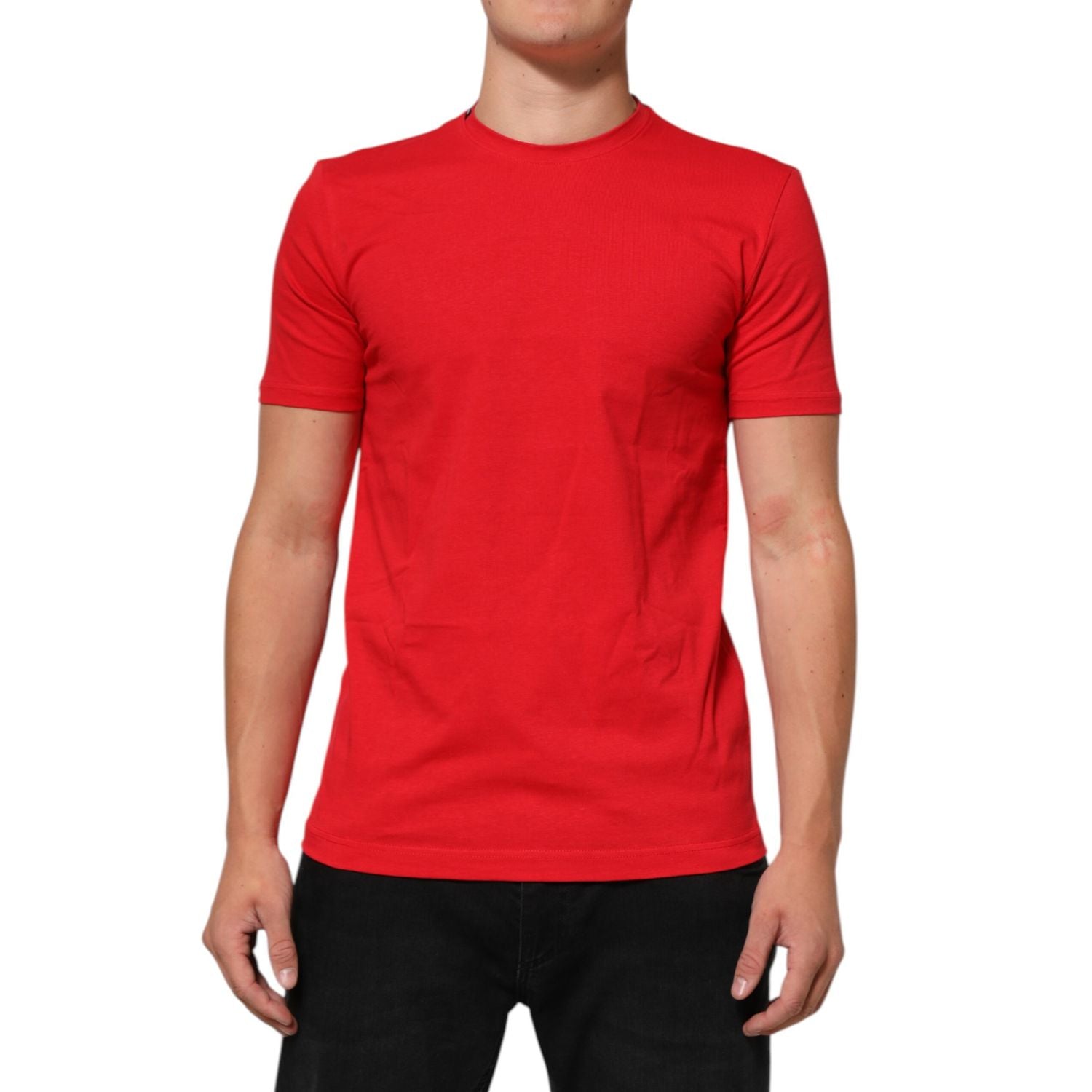Dolce & Gabbana Red Goodluck 2023 Cotton Crew Neck T-shirt