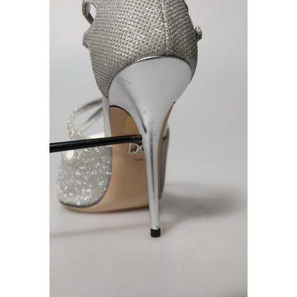 Dolce & Gabbana Silver Shimmers Sandals Heel Pumps Shoes Dolce & Gabbana