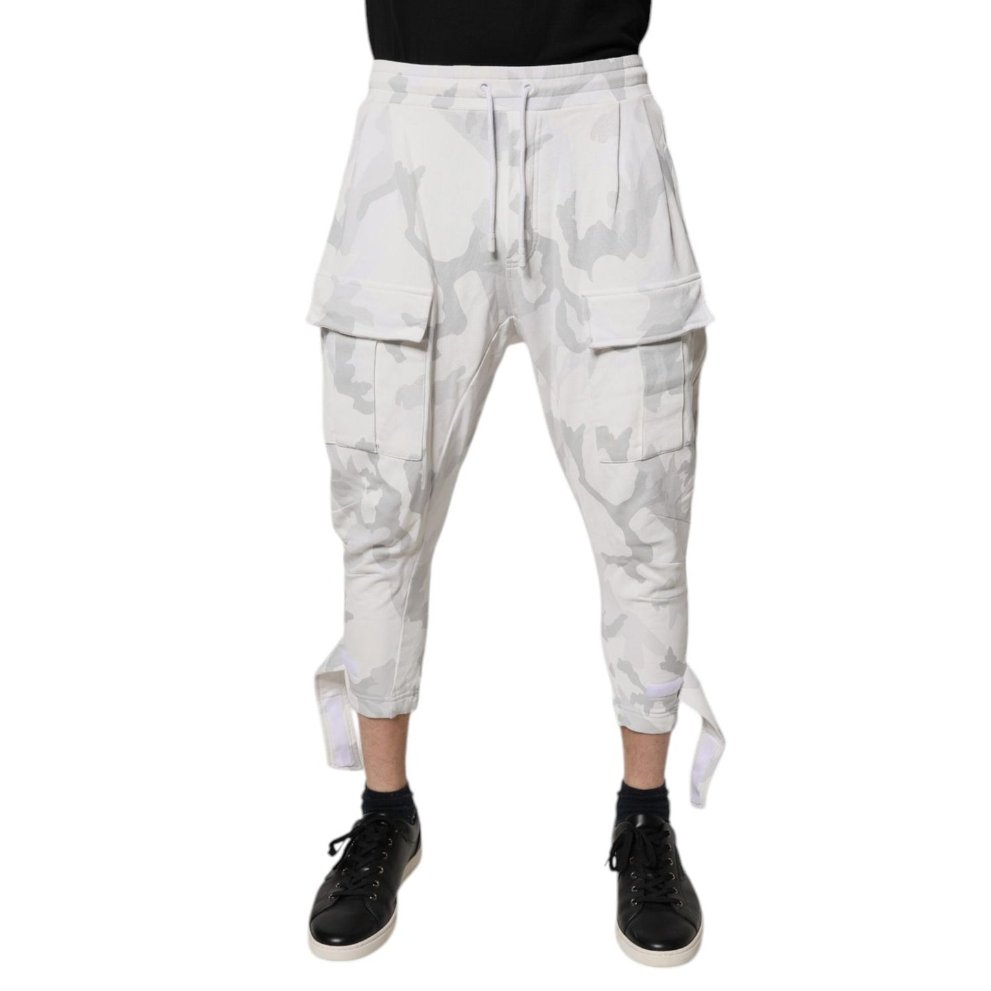 Dolce & Gabbana White Camouflage Cargo Jogger Sweatpants Pants Dolce & Gabbana