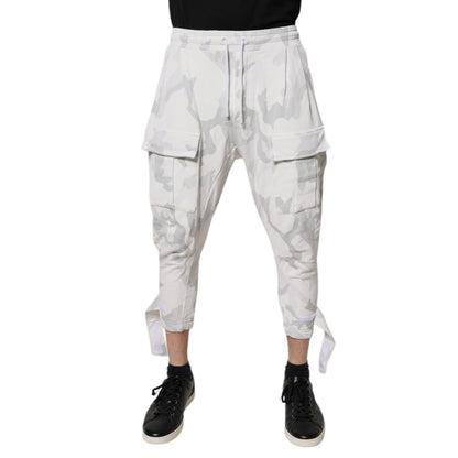 Dolce & Gabbana White Camouflage Cargo Jogger Sweatpants Pants Dolce & Gabbana