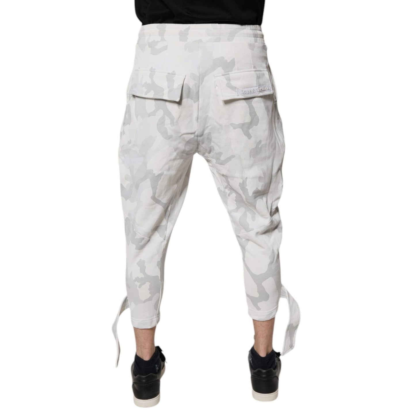 Dolce & Gabbana White Camouflage Cargo Jogger Sweatpants Pants Dolce & Gabbana