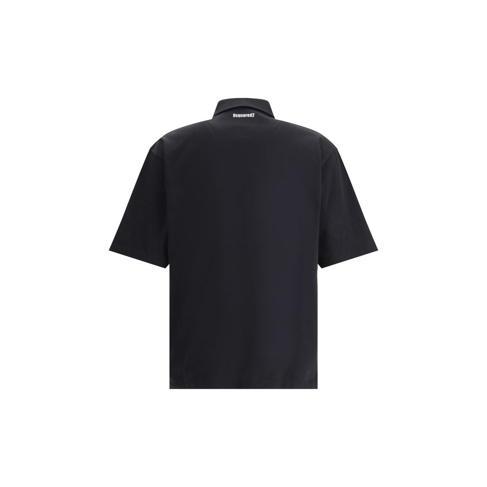 Dsquared² Black Cotton Polo Shirt