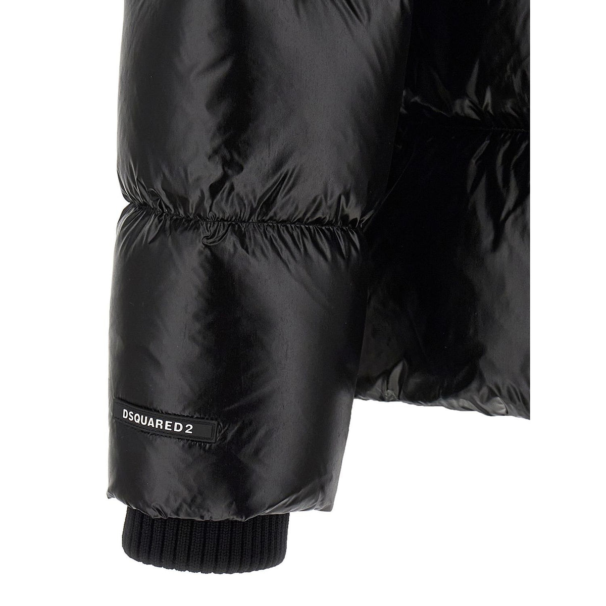 Dsquared² Black Polyamide Full-Length Jacket