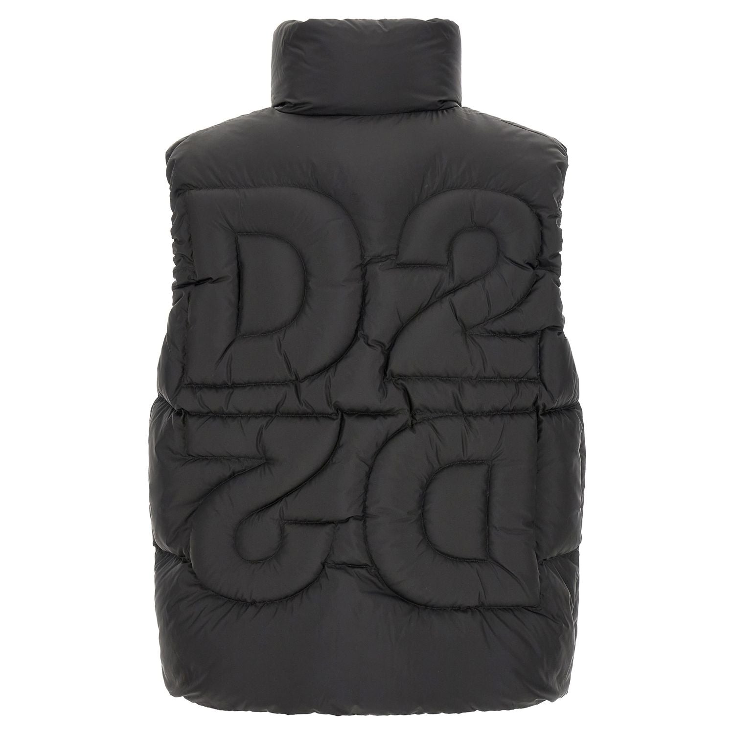 Dsquared² Black Polyester Sleeveless Jacket
