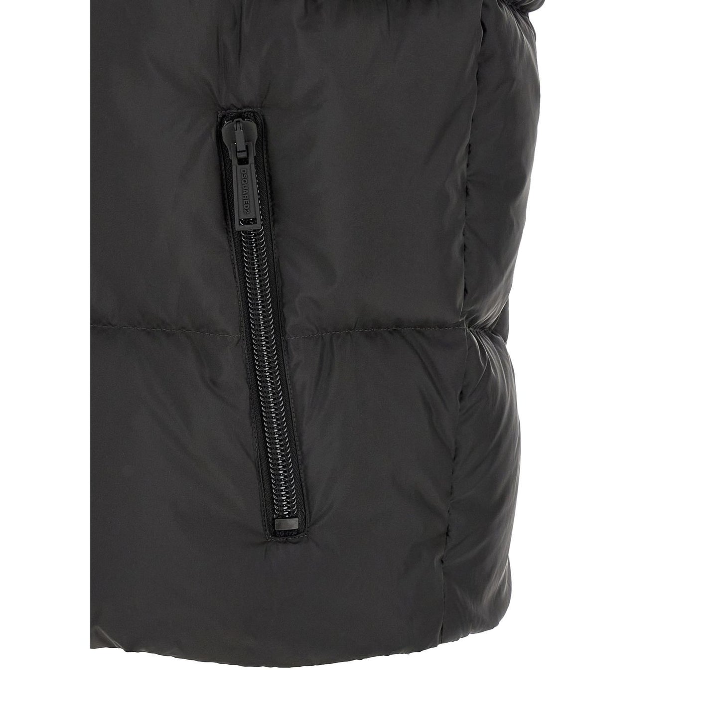 Dsquared² Black Polyester Sleeveless Jacket
