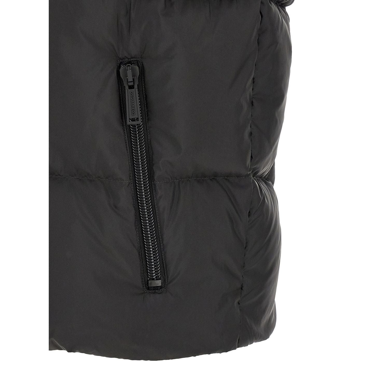 Dsquared² Black Polyester Sleeveless Jacket