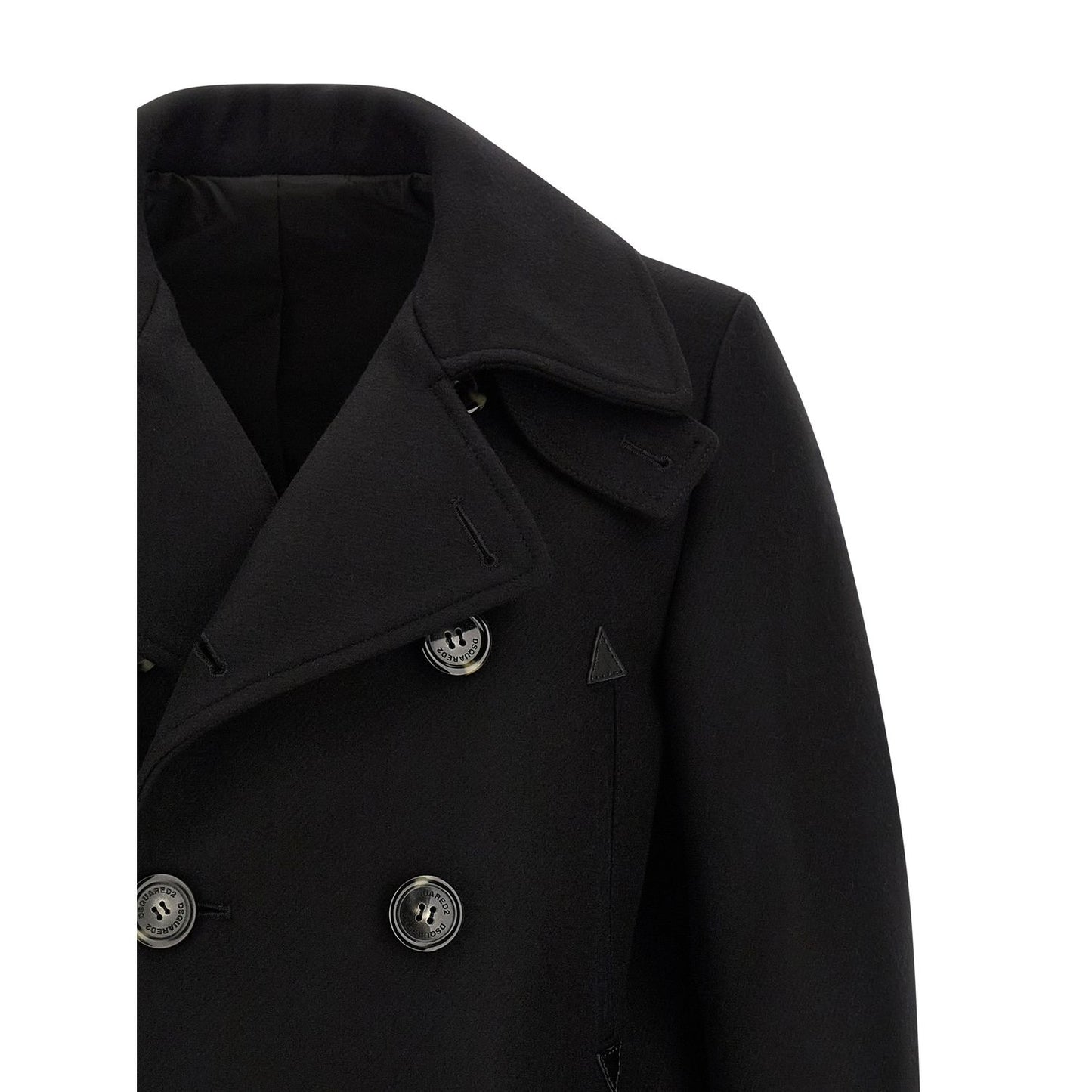 Dsquared² Black Wool Coat