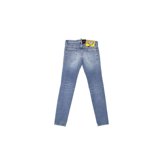 Dsquared² Blue Cotton Straight-Leg Jeans 1728,67400106144,Blue,Clothing,Dsquared²,IT44 | S,Jeans Denim - Clothing,Men,New with tags,Straight-Leg Jeans - Jeans Denim - Clothing