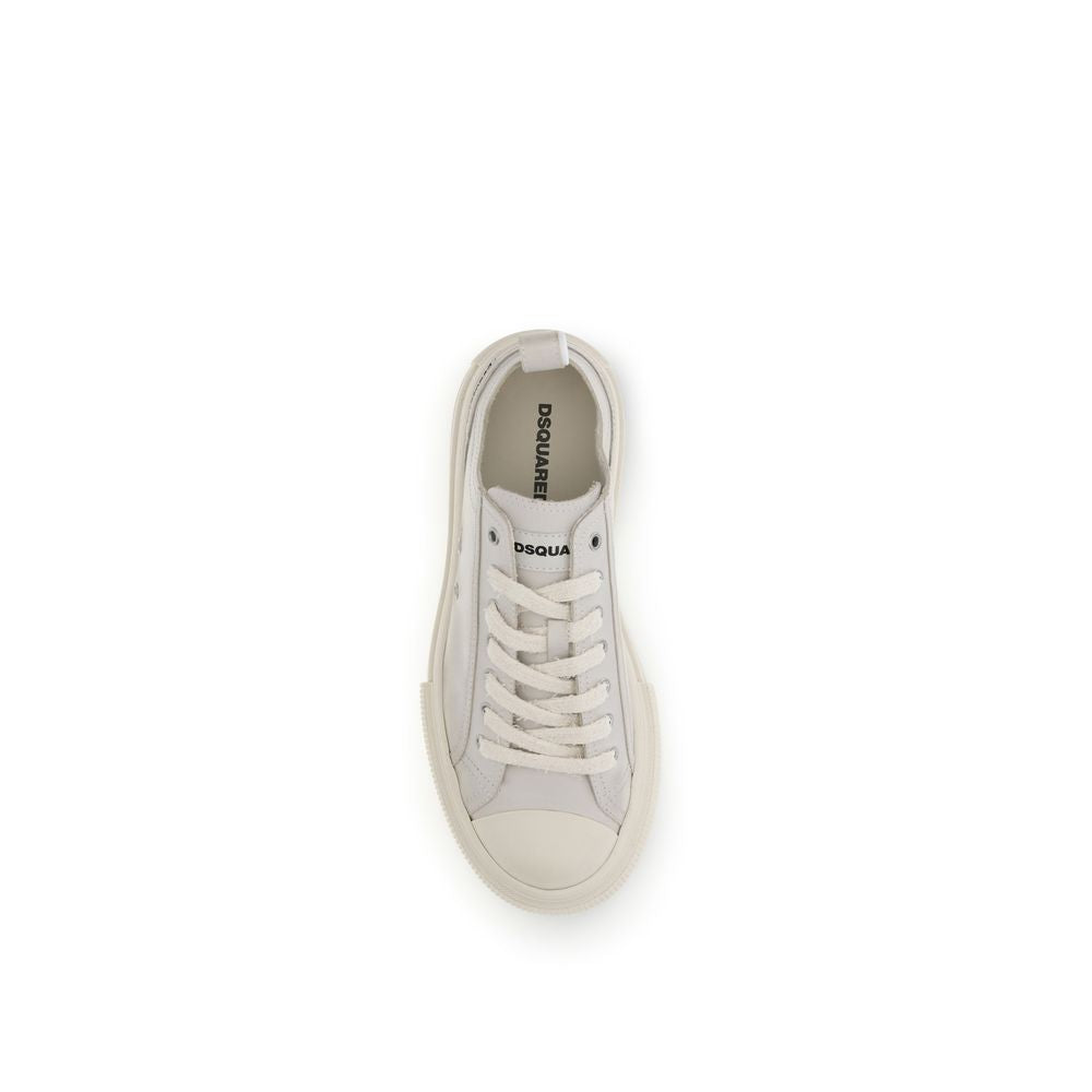 Dsquared² Cream Leather Platform Sneakers Dsquared²