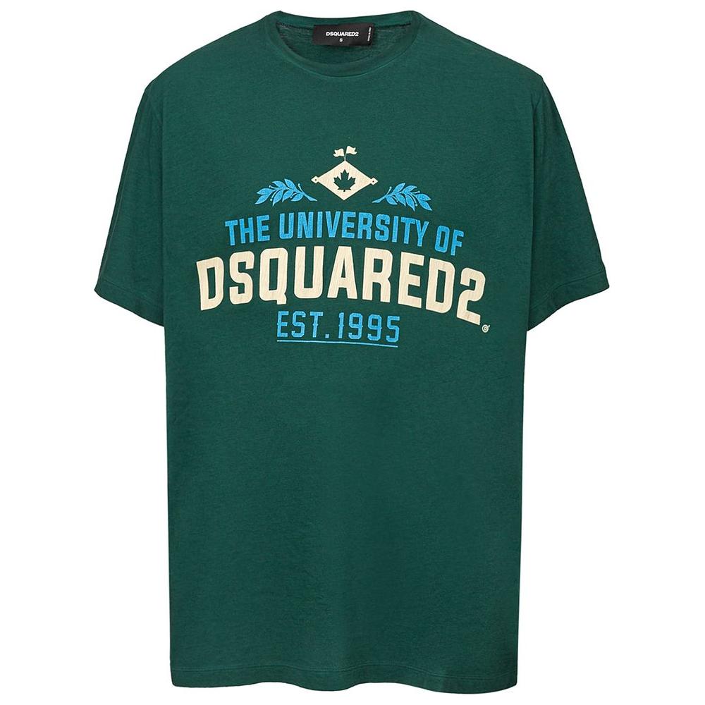 تي شيرت قطني أخضر من Dsquared²