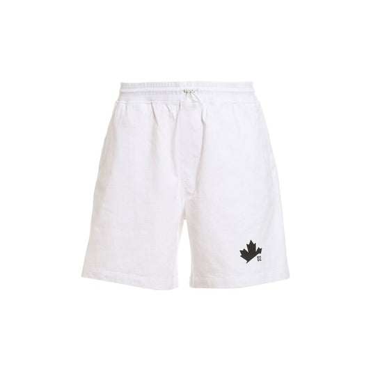 Dsquared² White Cotton Shorts 1728,75611013280,Clothing,Dsquared²,Men,New with tags,S,Shorts - Clothing,Shorts - Shorts - Clothing,Sportswear - Clothing,White
