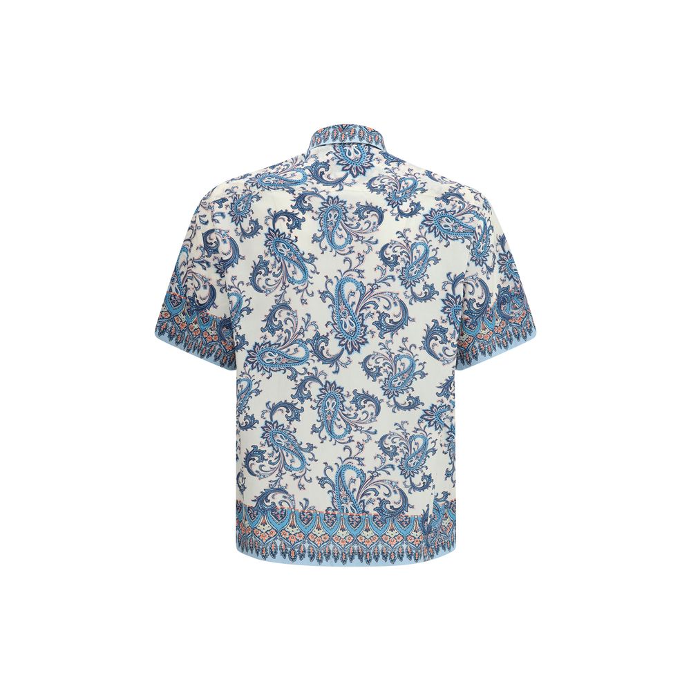 Etro Blue Cotton Pattern Shirt 1728,38,40,42,72470364320,Blue,Clothing,Etro,Men,New with tags,Pattern - Shirts - Clothing,Shirts - Clothing