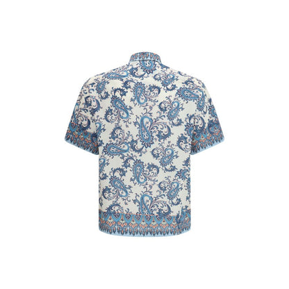 Etro Blue Cotton Pattern Shirt 1728,38,40,42,72470364320,Blue,Clothing,Etro,Men,New with tags,Pattern - Shirts - Clothing,Shirts - Clothing