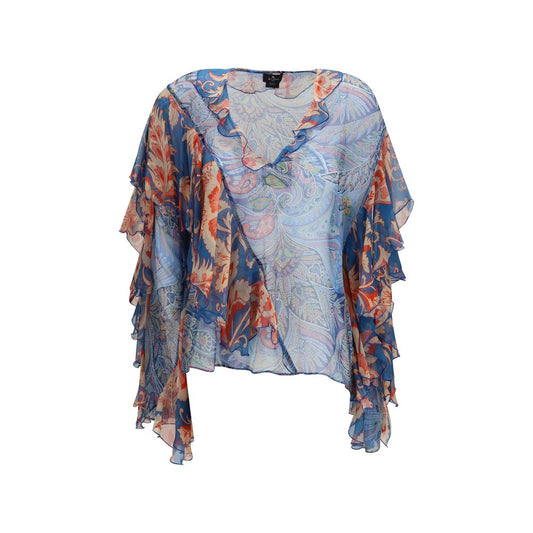 Etro Multicolor Silk Pattern Shirt 1728,72470364320,Clothing,Etro,IT40 | M,IT44 | L,Multicolor,New with tags,Pattern - Shirts - Clothing,Shirts - Clothing,Women