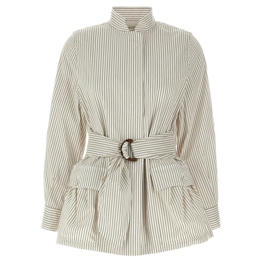 Fendi White Cotton Shell Jacket