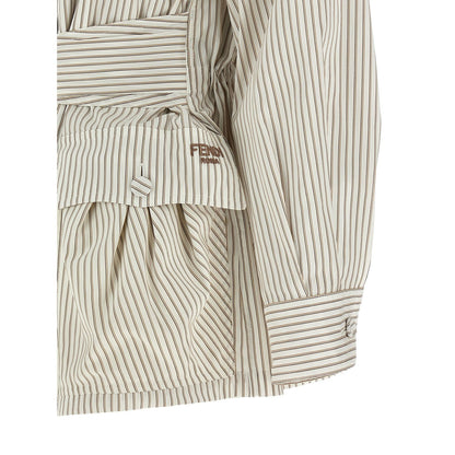 Fendi White Cotton Shell Jacket